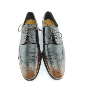 COLE HAAN Nike Air Brown Wingtip Ombre Leather Lace Up Oxfords Shoes 10.5